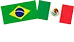 Flags of Brazil and Mexico